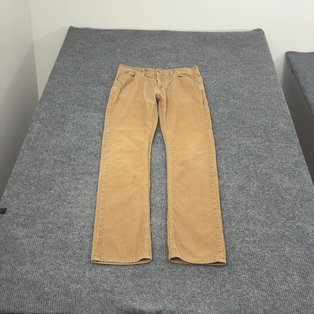 Banana Republic Pants Mens 33x34 Tan Cotton Corduroy Straight Casual Classic